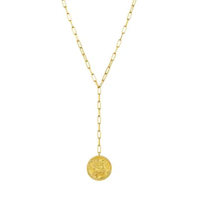 Fyb Jewelry Women's Year Of The Dragon Necklace In Gold