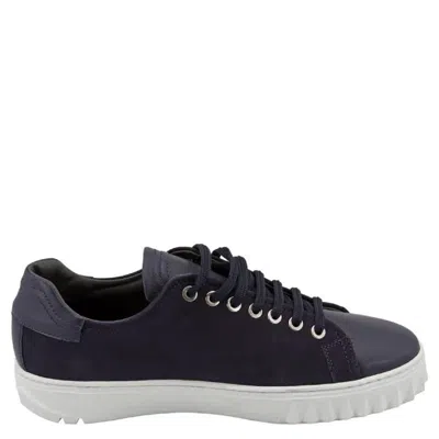 Ferragamo Salvatore  Men's Cube Suede & Leather Low-top Sneakers
