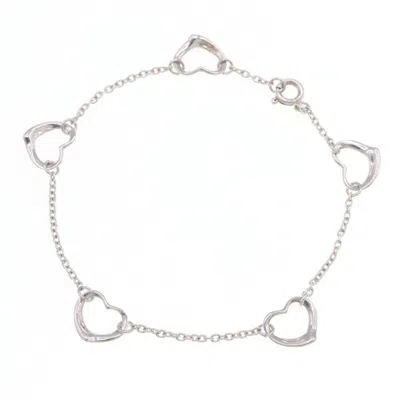 Pre-owned Tiffany & Co Open Heart Sterling 925 Charm Bracelet ()