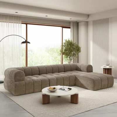 Streamdale Furniture Streamdale 122" Modern L-shaped Sectional Sofa With Chaise Lounge (right Hand)