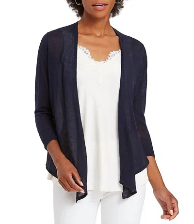 Nic + Zoe Lightweight 4-way Cardigan In Dark Indigo In Blue