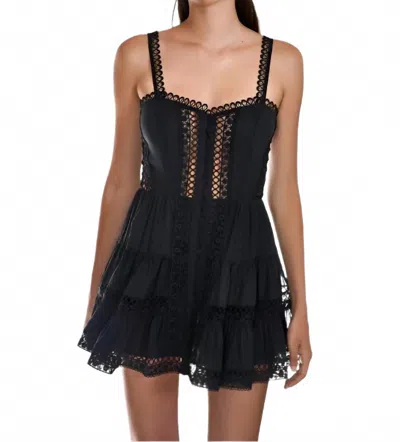 Charo Ruiz Lenora Sweetheart Neckline Mini Dress In Black In Black