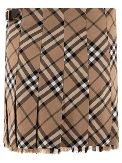 Burberry Check Wool Blend Mini Kilt