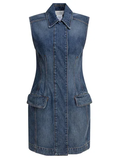 Sportmax Carabo Sleeveless Denim Mini Dress