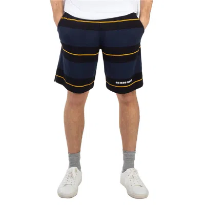 Vtmnts Men's Number Knitted Polo Shorts In Blue