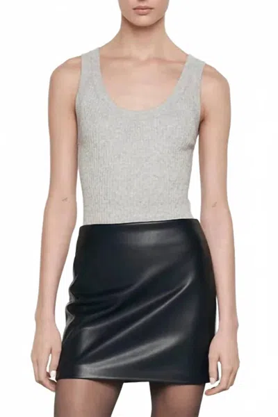 Enza Costa Women's Cotton Pointelle Knit Tank In Grey