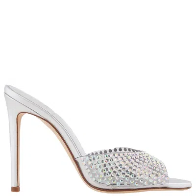 Paris Texas Ladies Iridescent Crystal Holly Pvc Stiletto Mules