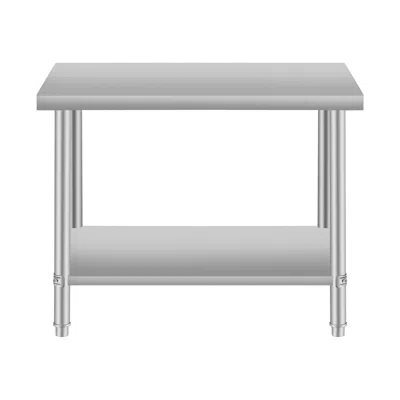 Streamdale Furniture Streamdale Stainless Steel Kitchen Prep Table W/ Under Shelf