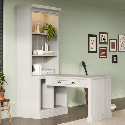 Streamdale Furniture Streamdale Bookshelf With Desk & Lighting