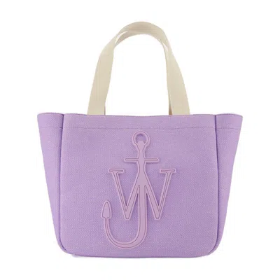 Jw Anderson Top Handles Rectangular Tote Bag In Purple
