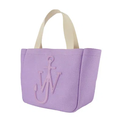 Jw Anderson Top Handles Rectangular Tote Bag In Purple