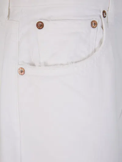 Agolde Low Curve Barrel-leg Jeans In White