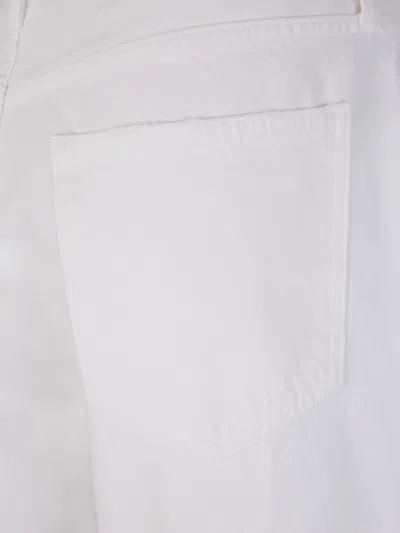 Agolde Low Curve Barrel-leg Jeans In White