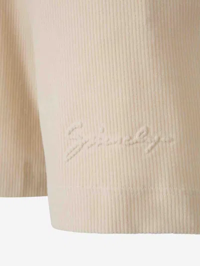 Givenchy 4g Motif Towel Effect Bermuda Shorts In Neutral