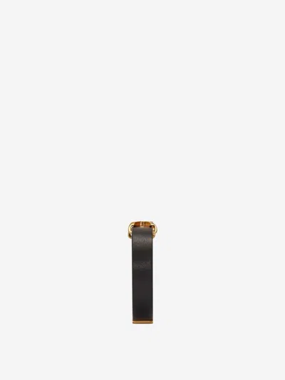 Saint Laurent Cassandre Logo Leather Bracelet