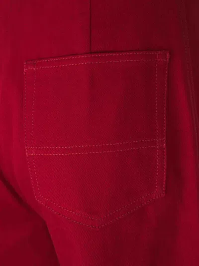Max Mara Libbra Wool And Mohair Wide-leg Pants In Red