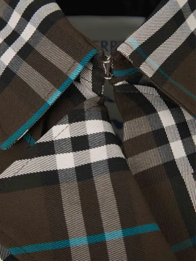 Burberry Checkered Motif Trench Coat In Pattern