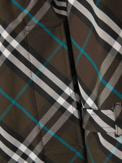 Burberry Checkered Motif Trench Coat In Pattern