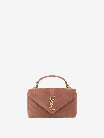 Saint Laurent College Suede Shoulder Bag