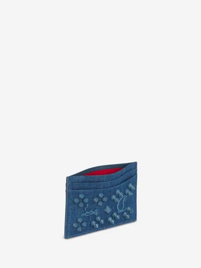 Christian Louboutin Denim Studded Card Holder
