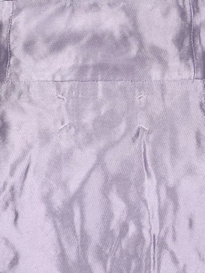 Maison Margiela Draped Midi Skirt In Metallic Purple