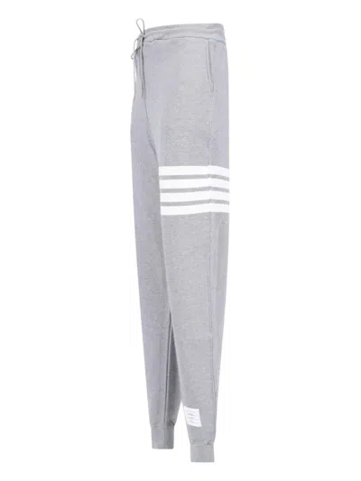 Thom Browne Light Grey Cotton Pants In Gray