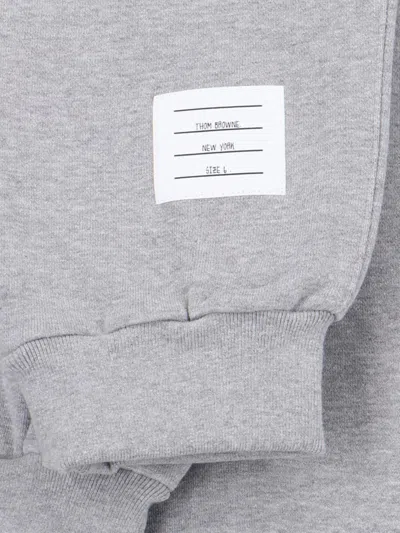 Thom Browne Light Grey Cotton Pants In Gray