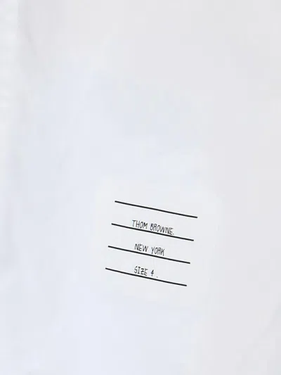 Thom Browne Signature Grosgrain Placket Shirt In White