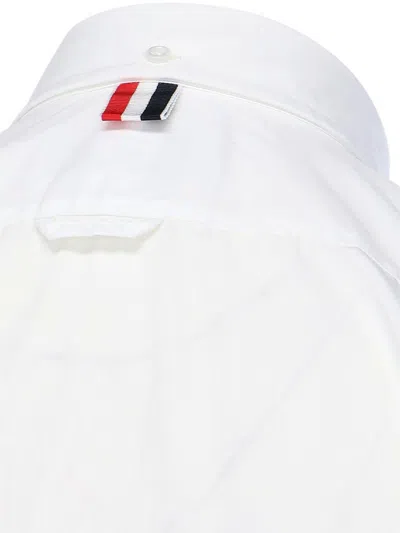 Thom Browne Signature Grosgrain Placket Shirt In White