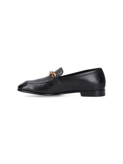 Jimmy Choo Woman Loafers Black Size 10 Soft Leather In Black