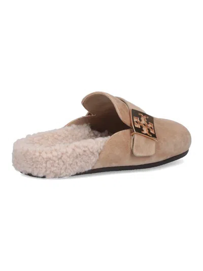 Tory Burch Mules Mellow In Shearling Color Taupe