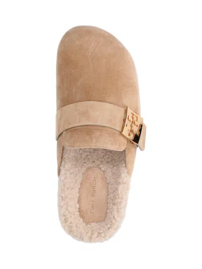 Tory Burch Mules Mellow In Shearling Color Taupe