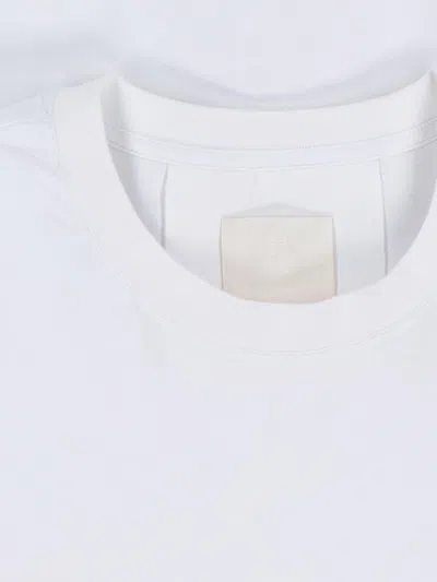 Givenchy White Crewneck T-shirt With Logo Print In Cotton Man In White