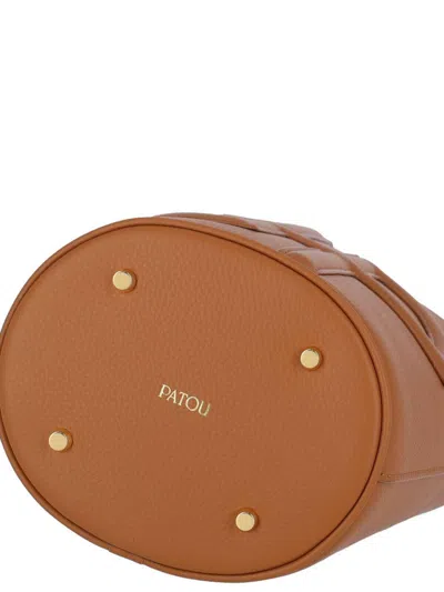 Patou Bucket Bag With Top Handle And Adjustable Strap