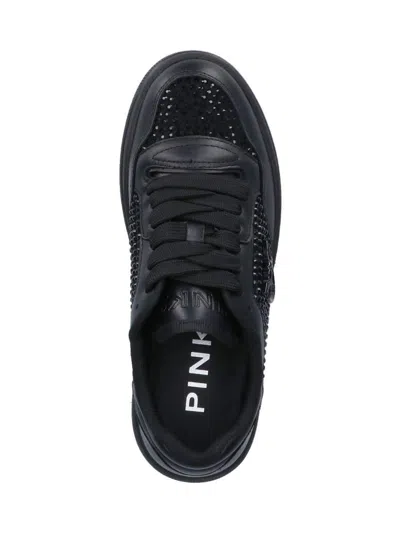Pinko Mandy Sneakers With Crystals And Studs In Black