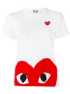 Comme Des Garçons Play Comme Des Garcons Play White Half Heart T-shirt