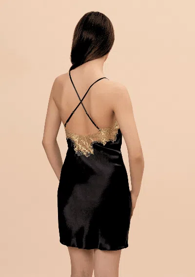 Gilda & Pearl Mayfair Black Short Silk Slip