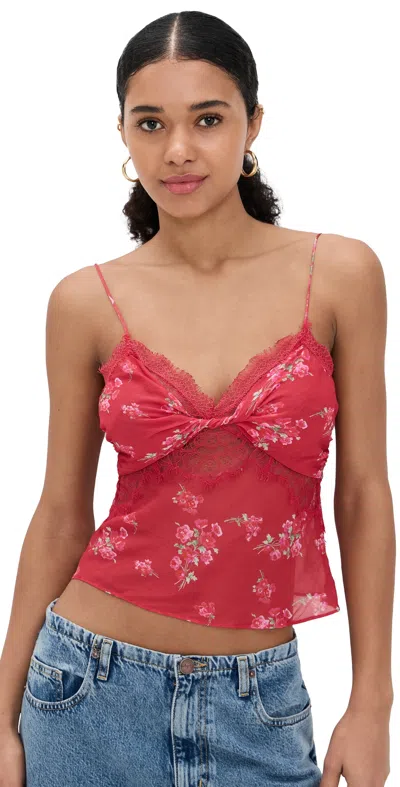 Loveshackfancy Belfast Top Urban Crimson In Red