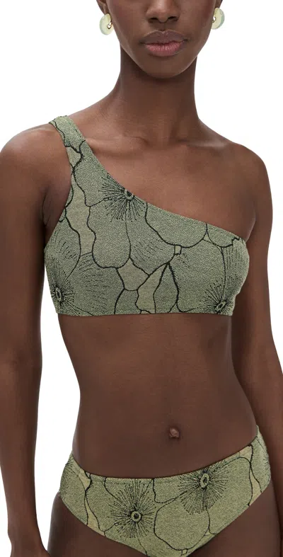 La Doublej Goddess Bikini Top Primrose In Green