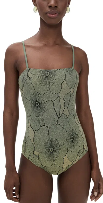 La Doublej Floral-print Swimsuit