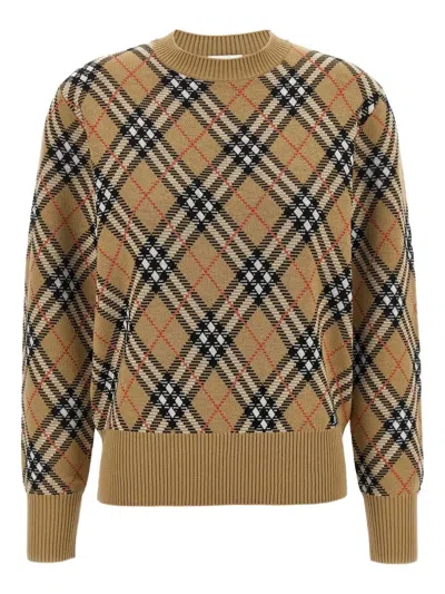 Burberry Archivio Check Sweater In Brown
