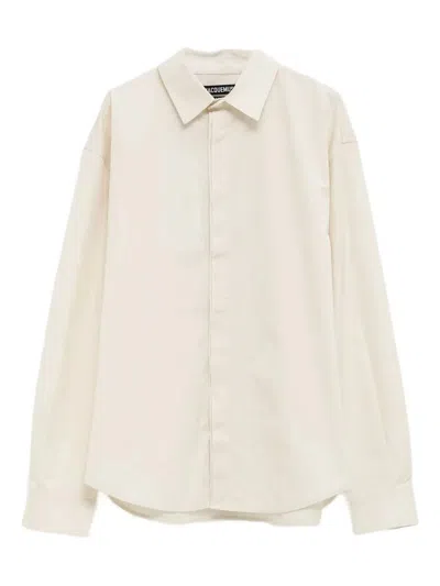 Jacquemus Camicia Henri Con Ricamo Sul Retro In White