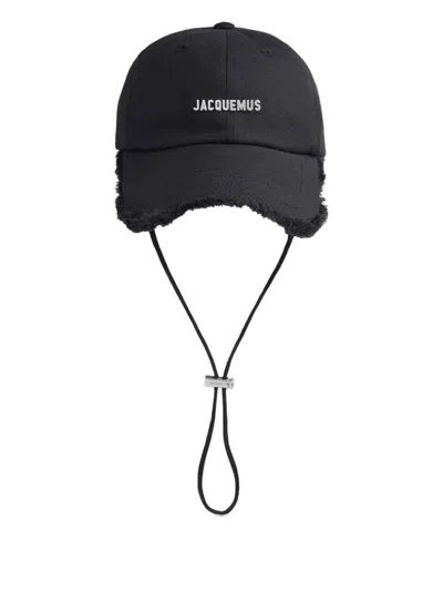 Jacquemus 'le Casquette Artichaut' Black Baseball Cap With Drawstring