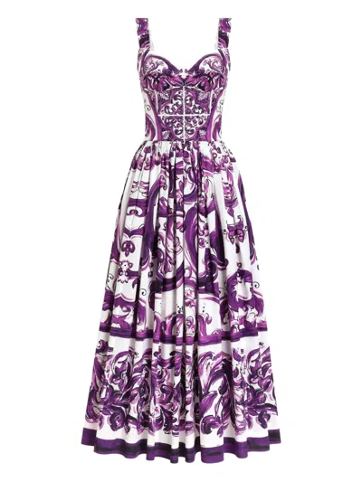 Dolce & Gabbana Graphic Print Midi Dress