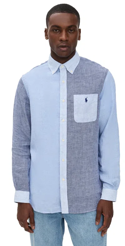 Polo Ralph Lauren Linen Fun Shirt 6816 Blue Funshirt