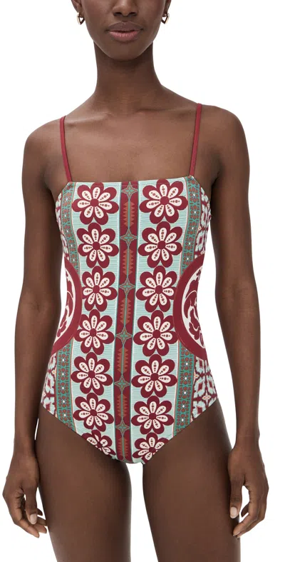 La Doublej Elle Floral-print Swimsuit