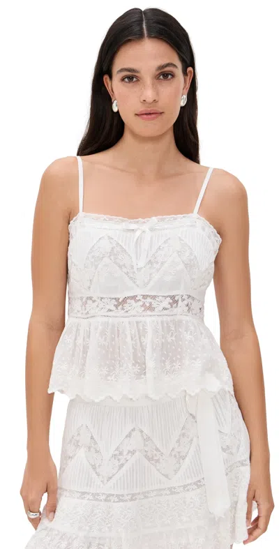 Loveshackfancy Rowina Top Optic White
