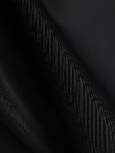 Prada Re-nylon And Leather Scarf In Black