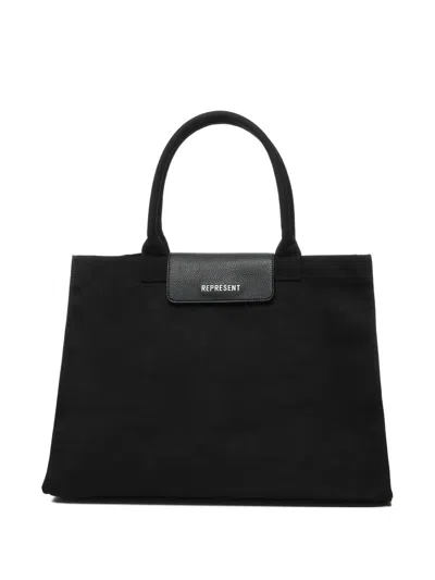 Represent Logo-detail Canvas Tote Bag