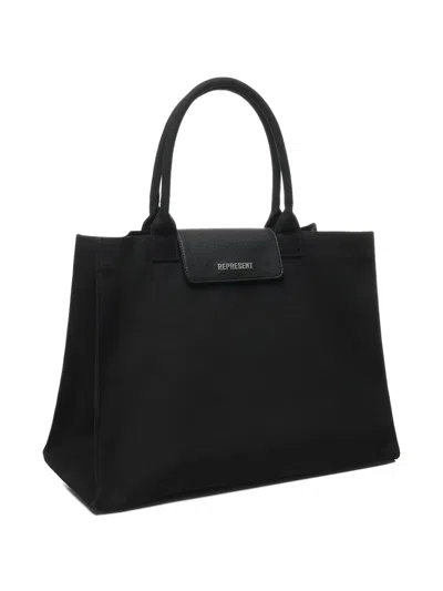 Represent Logo-detail Canvas Tote Bag